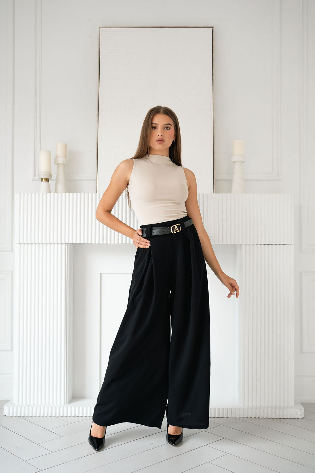 Wide Leg High Wasted Pant