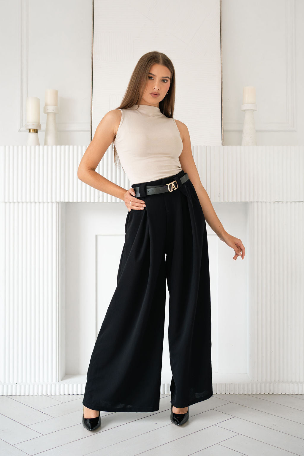 Wide Leg High Wasted Pant
