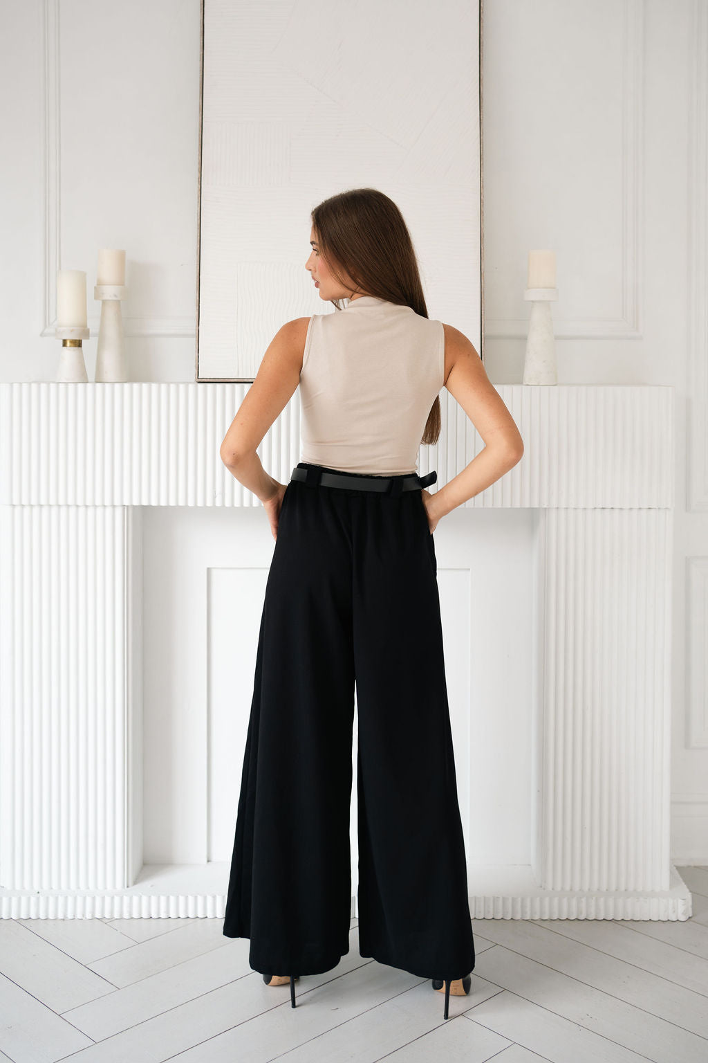 Wide Leg High Wasted Pant