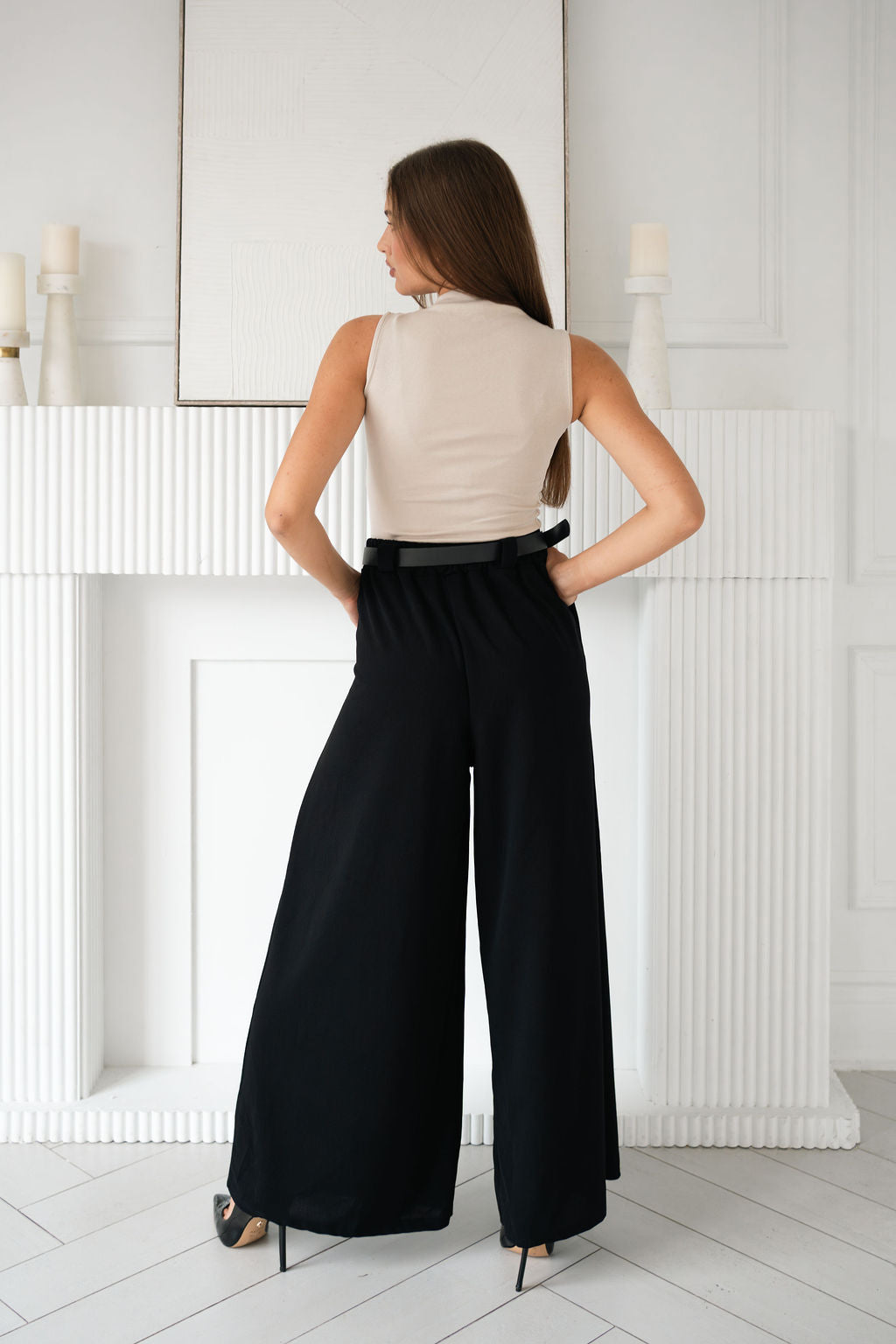 Wide Leg High Wasted Pant
