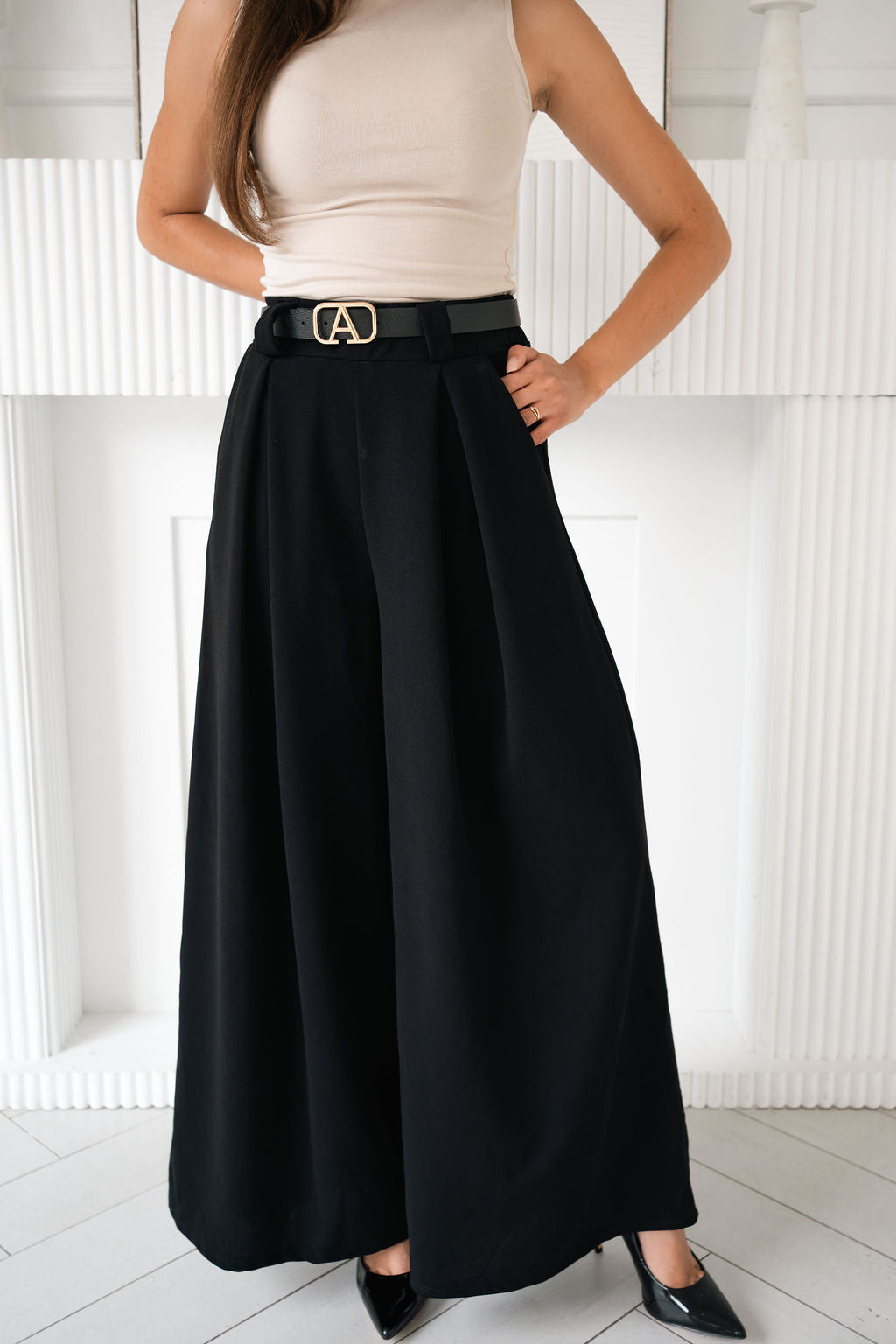 Wide Leg High Wasted Pant