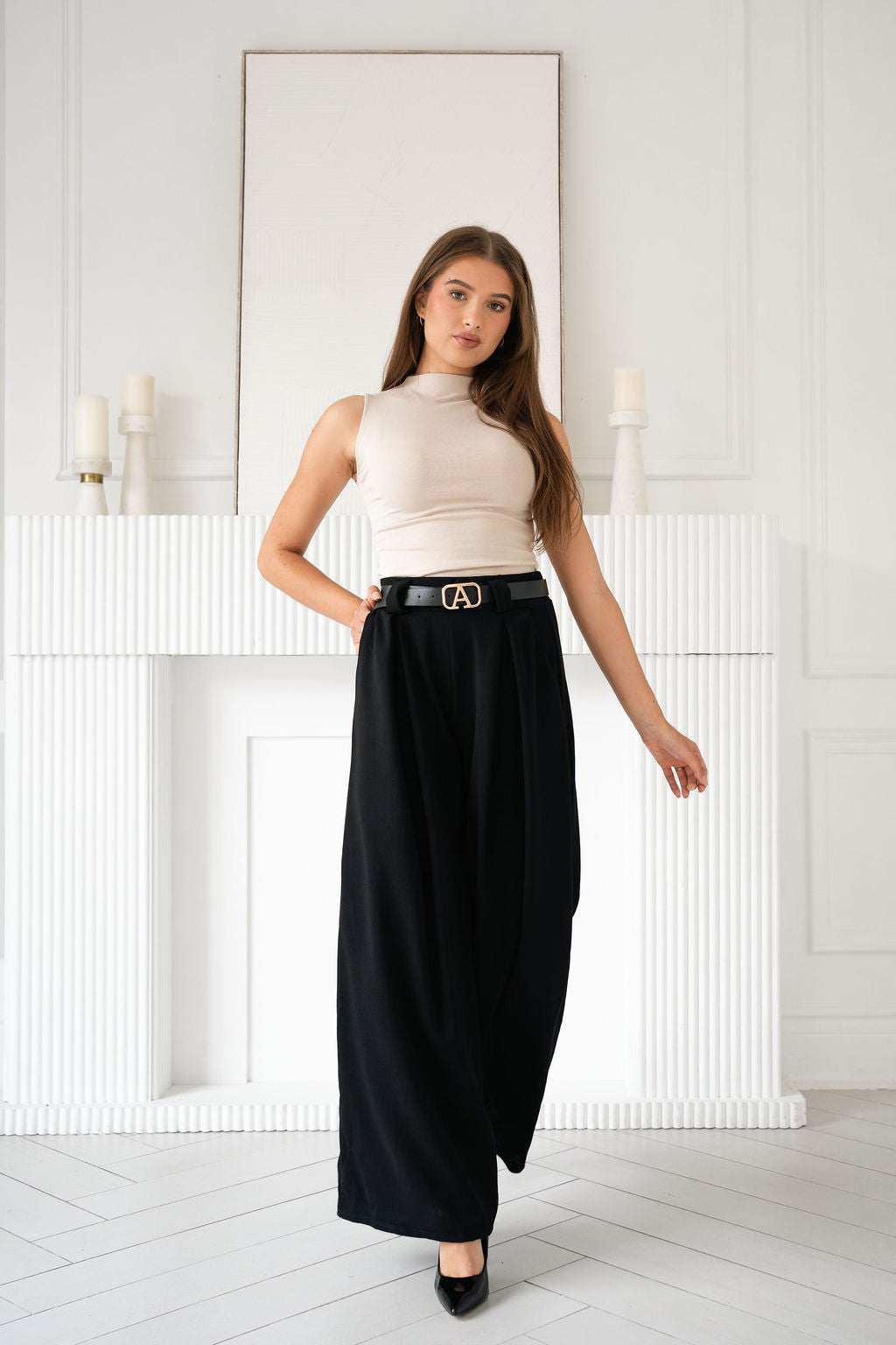 Wide Leg High Wasted Pant