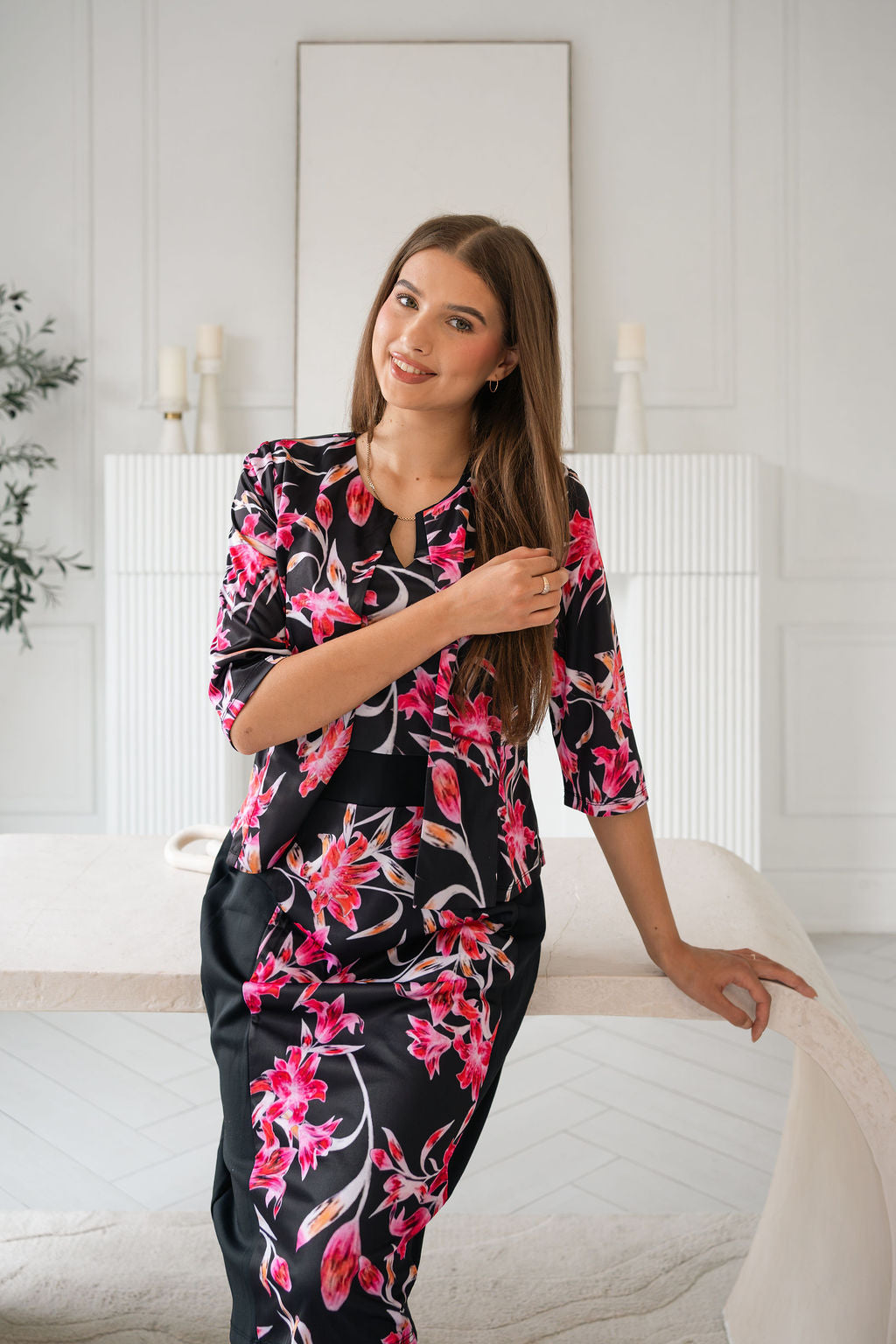 Pink Floral Dress