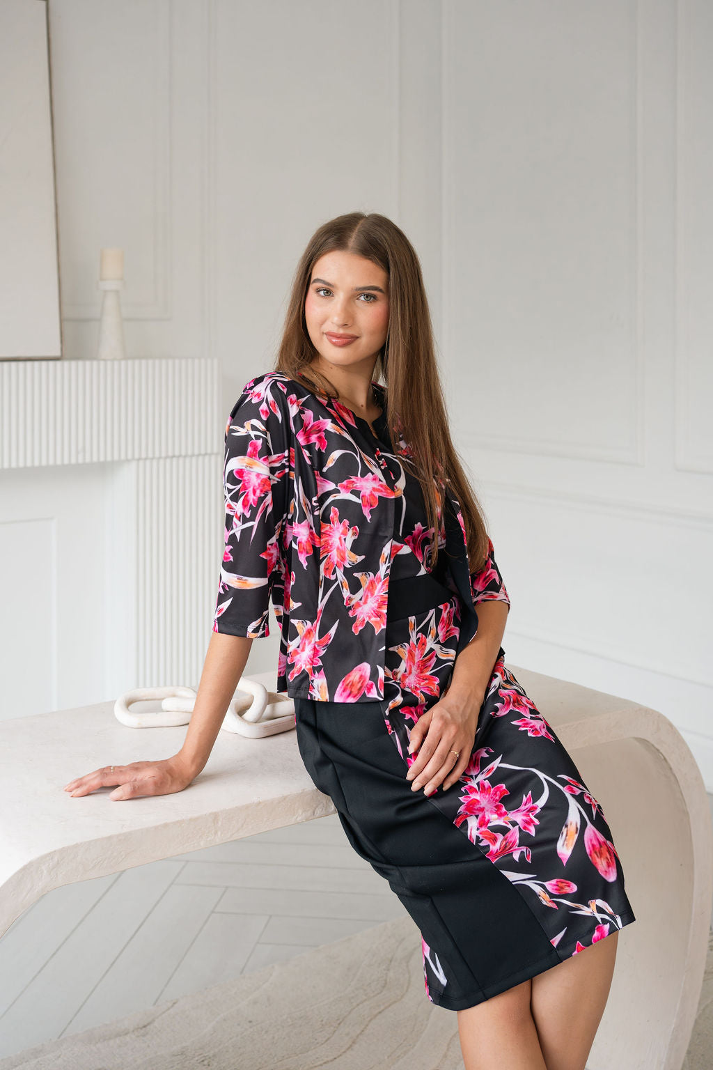 Pink Floral Dress