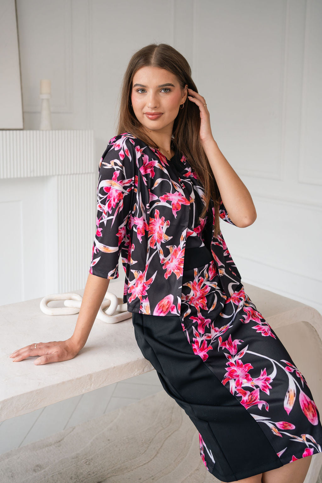 Pink Floral Dress