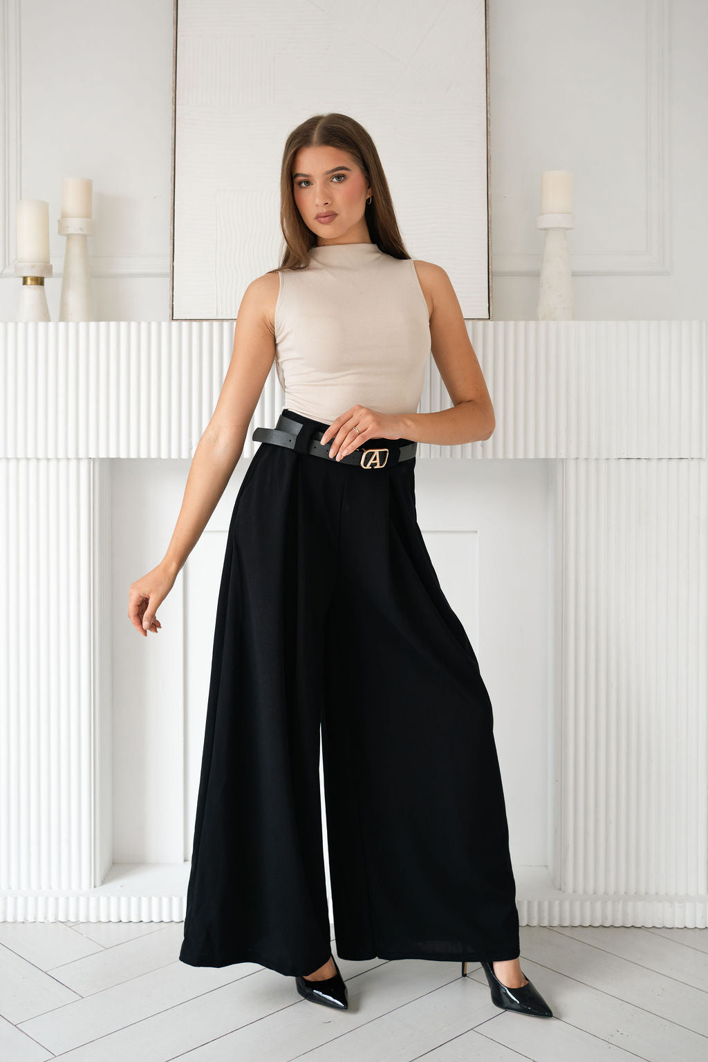 Wide Leg High Wasted Pant