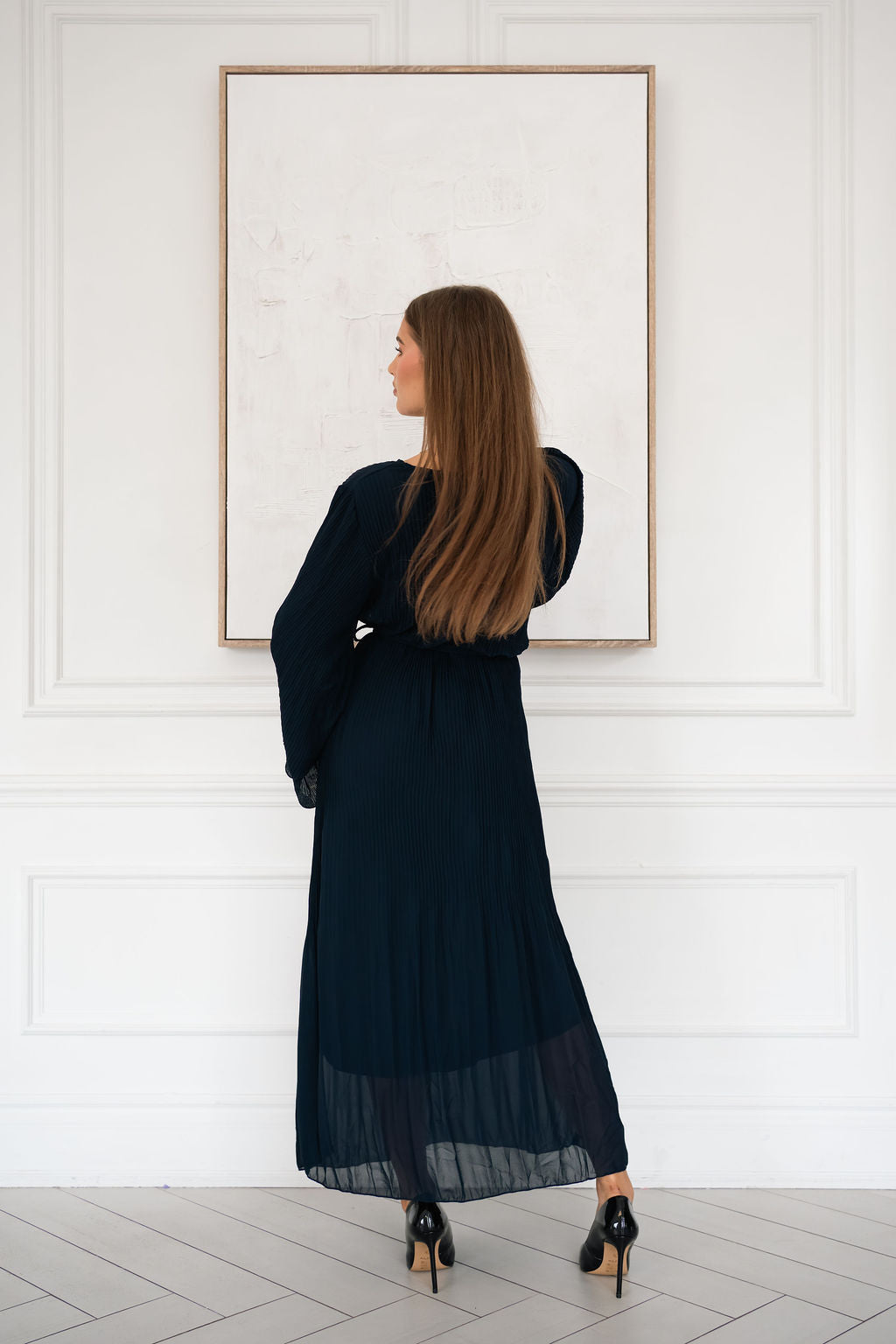 Pleated Maxi with Flare sleeves